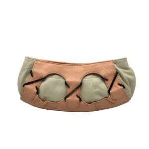 Zac Posen Cream & Tan Z Clutch